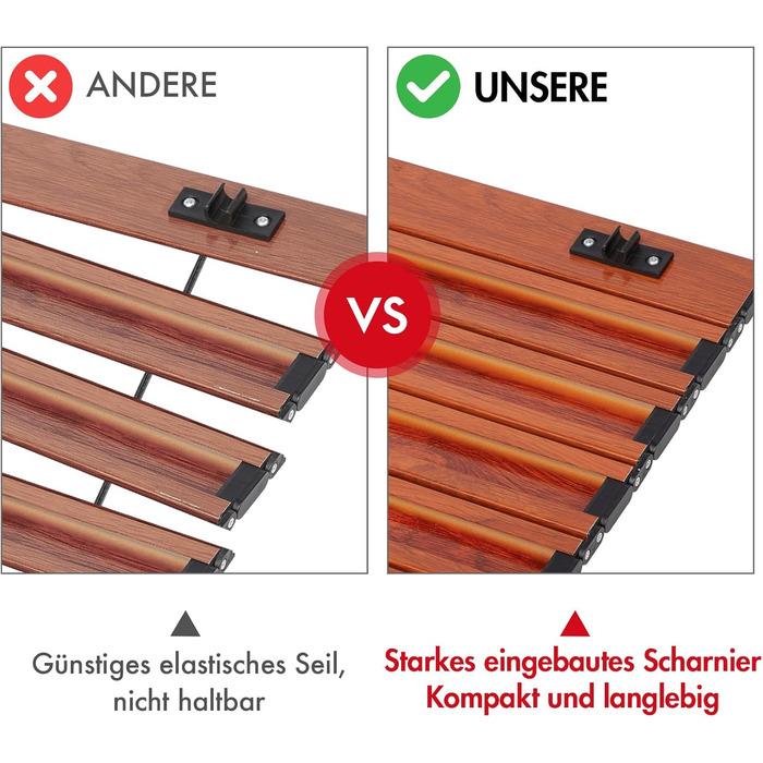 Складаний кемпінговий стіл PORTAL з алюмінієвою стільницею, навантаження до 80 кг, з сумкою-чохлом для пікніка, гриля, саду та балкона, коричневий