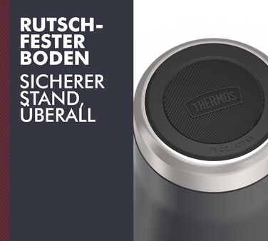 Термос ICON MUG 0,47л, бежевий/пісочний мат, термокружка 470мл, кавова кружка to go з нержавіючої сталі, ізотермос, 7 год гаряче / 22 год холодне, придатна для миття в посудомийній машині, абсолютно герметична, без BPA (470 мл, темно-сірий / Graphite Mat)