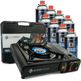 Газовий набір для кемпінгу Outdoor з 8 балончиками газу - портативний газовий пальник для відпочинку на природі