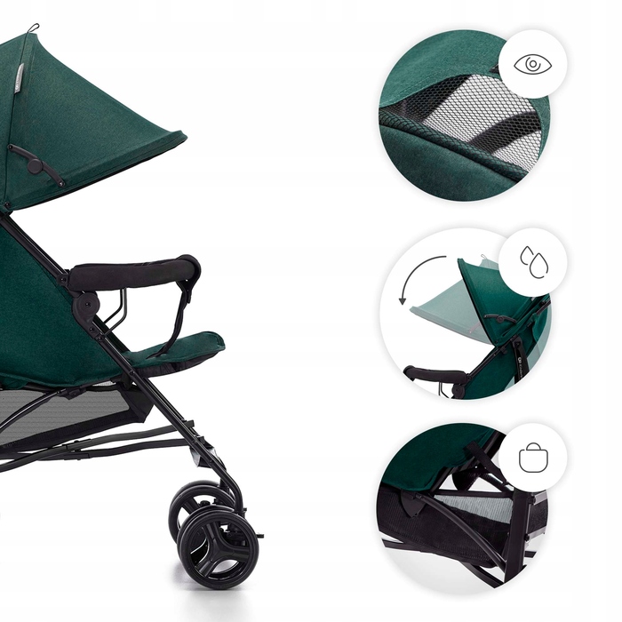 Легка прогулянкова коляска-парасолька Kinderkraft TIK, зелена