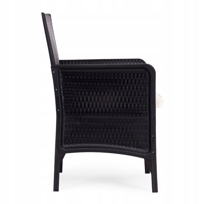 Комплект садових меблів MultiGarden із пластику, чорний, 3 предмети