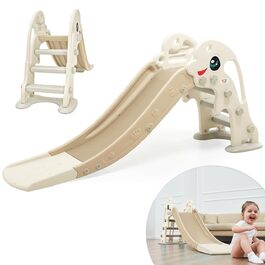 Дитяча гірка Baby Vivo з пластику, дельфін, для дому та саду, коричнева