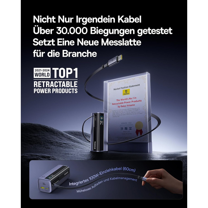 Powerbank Baseus EnerGeek для ноутбука: 100W, 10000mAh, 2x USB-C PD 3.0, Digital Display, сумісний з MacBook, Dell, HP, SteamDeck, iPhone, Samsung