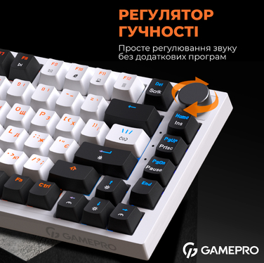 Дротова механічна клавіатура GamePro MK160W (Red) з Hot-Swap RGB White