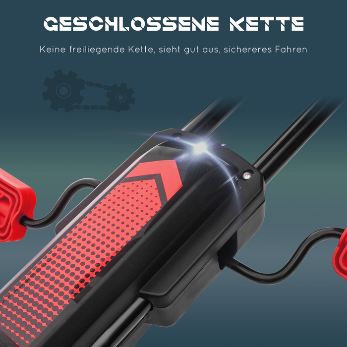 Дитячий карт, Kinder Gokart, з педальним приводом, регульоване сидіння, для використання в приміщенні та на вулиці, від 5 років, червоно-чорний, 121 x 58 x 61 см