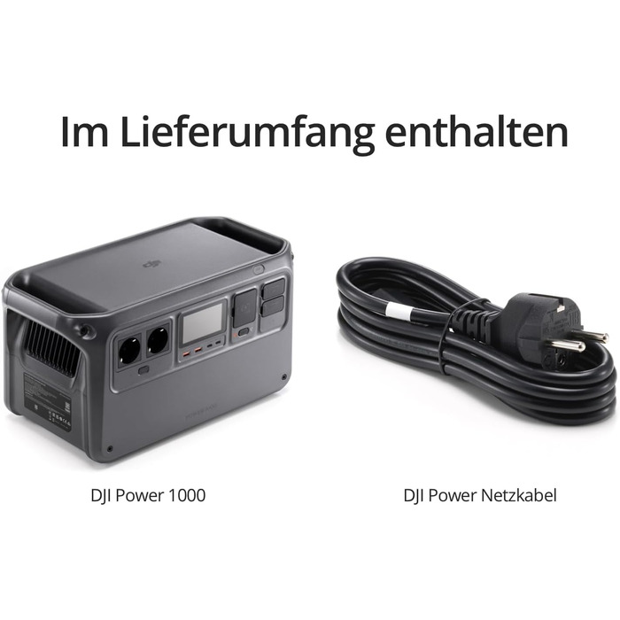 Портативна електростанція DJI Power 1000, 1024Wh, 2600W, LiFePO4 акумулятор, для кемпінгу/дому/RV, швидка зарядка