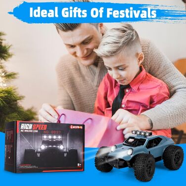 Радіокерований позашляховик Monstertruck 1:20 2.4GHz з фарами, 3 акумулятори (70 хв роботи) - іграшка для дітей та дорослих