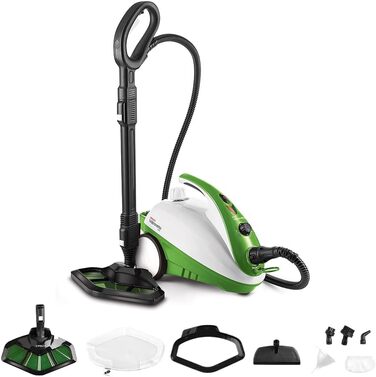 Пароочисник Polti Vaporetto Smart 35 MOP зі щітковою силою випаровування, 3,5 бар, вбиває та усуває 99,99* вірусів, мікробів та бактерій Зелений/Білий