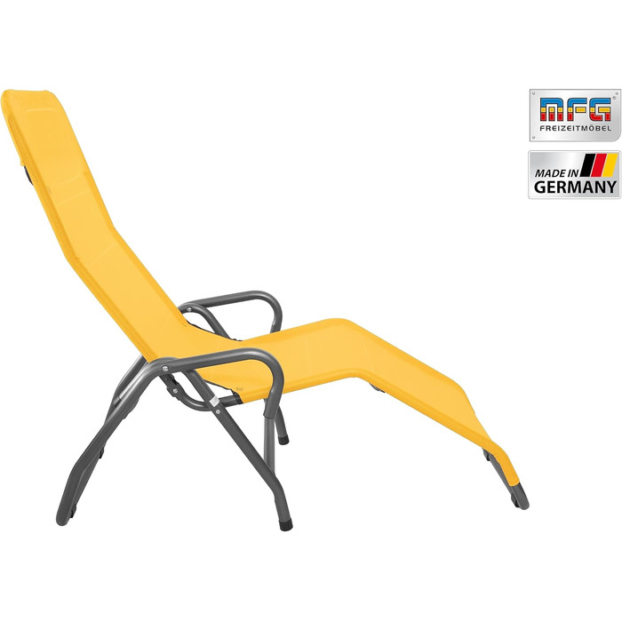 Крісло для відпочинку біля басейну MFG, антрацит/жовтий (3 фути)