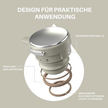 Термос IDEUS 2л з нержавіючої сталі, двостінний, вакуумна ізоляція, для кави та чаю, BPA-free, колір Celadon