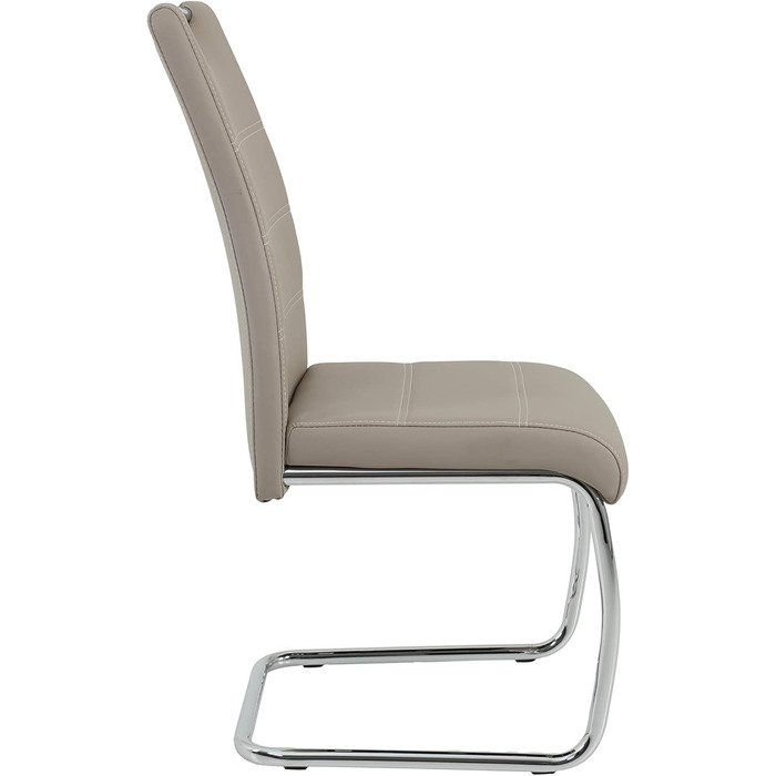 Крісло-гойдалка Hela Tische Flora, кухонне, з металевим каркасом, штучна шкіра, бежеве, 42x57x98 см