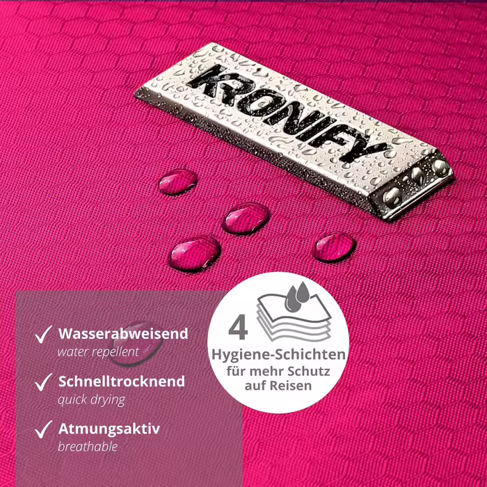 Велика підвісна преміум косметичка KRONIFY з дзеркалом, рожевого кольору, для жінок і чоловіків, органайзер для ванної з гачком