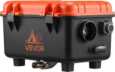 Дизельний обігрівач VEVOR 8 кВт, 12/24 В, портативний, з пультом ДУ та LCD, для вантажівок/кемперів, оранжевий
