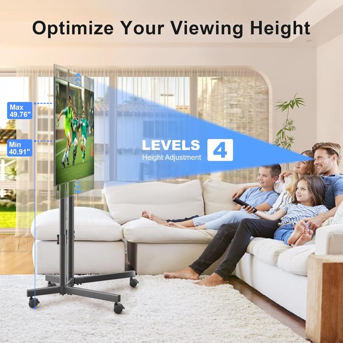 Підставка для телевізора XINLEI ML70A з колесами, 32-75 дюймів, до 40 кг, VESA 600x400