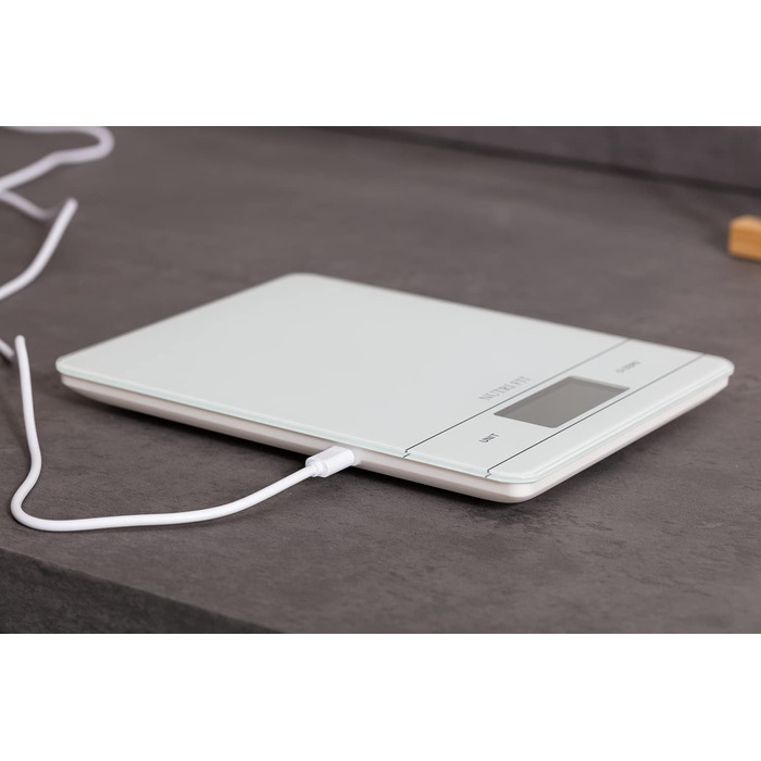 Ваги для кави NUTRI FIT Mini з таймером, USB-C, LED-дисплеєм, 2 кг/0,1 г, чорний (EK9380HR-weiss)