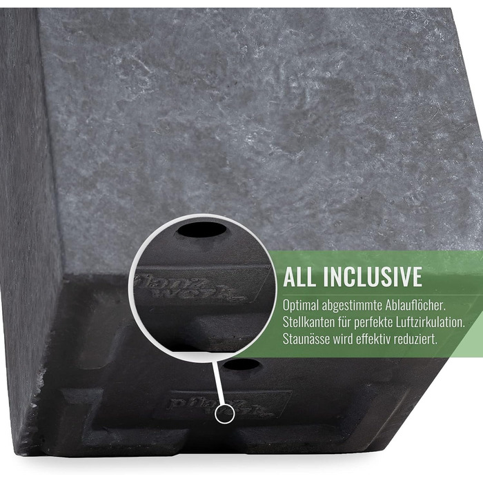 Планцверк® Горщик для рослин з фібергласу конічної форми 70x33x33см, стійкий до погодних умов, преміум-якість, імпрегнація Lotus-Effekt, 70см - (Lava Anthrazit, 50см - Lava Anthrazit)