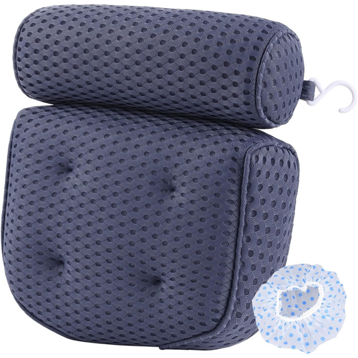 Подушка для ванни AEROiVi Luxuriös з м'яким матеріалом Mesh та присосками (Джинс)