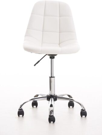 Офісне крісло CLP Emil - регульована висота, поворотний, з штучною шкірою, білий колір
