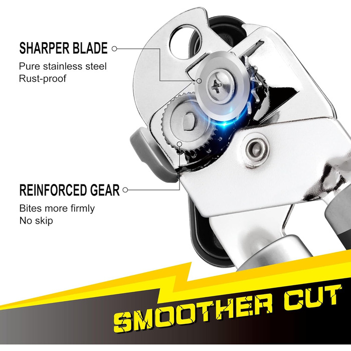 Ручний відкривач для банок PrinChef з потужним магнітом, чорний