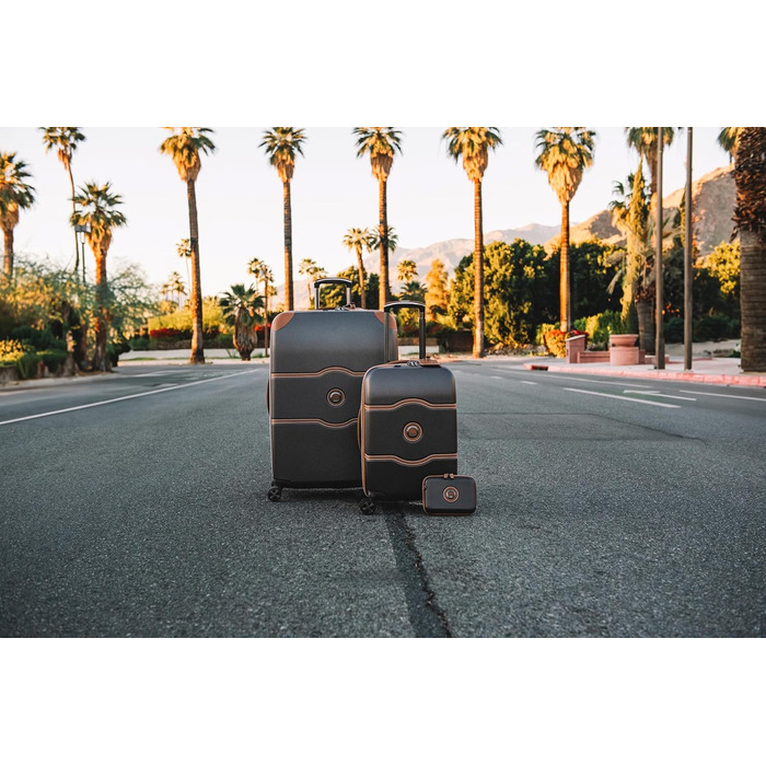 Чемодан DELSEY Paris Chatelet Air 2.0 (2 шт., 19/28), коричневий, з обертовими колесами