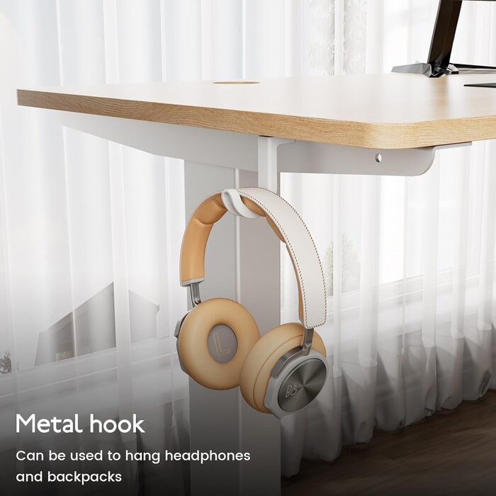 Регульований стіл 80x160 см, електричний з функціями пам'яті та захисту від зіткнень, висота 70–117 см, для офісу, дому та геймінгу (колір натурального дерева)