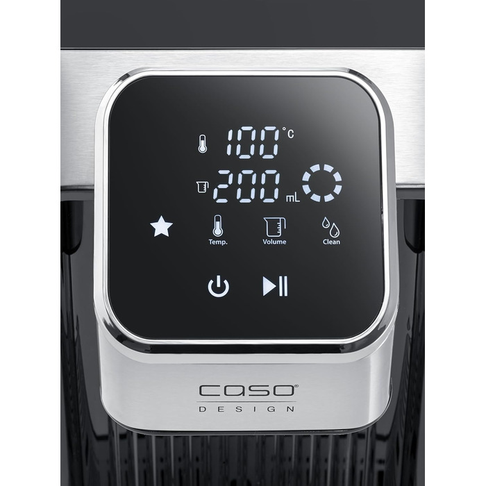 CASO HW 770 Advanced: Диспенсер гарячої води з фільтром, 13 температурних режимів (40-100°C), функція пам'яті, економія енергії до 50%