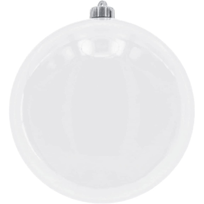 Різдвяні кулі вуличні ялинкові кулі, морозостійкі і атмосферостійкі (кулька діаметром 20 см - , білий)
