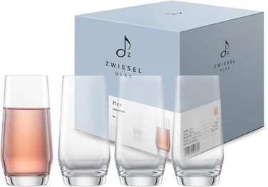 Набір для романтичного вечора Zwiesel Glas Date Night Pure (4 шт.): келихи для шампанського (297 мл) та червоного вина (540 мл), Tritan®-кришталь, Made in Germany