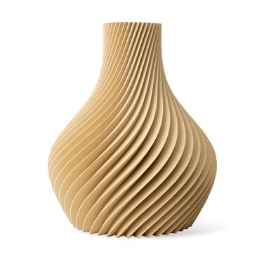 NATUMO Ваза 'Bulba' – дизайнерська ваза з пластику, 12 см, білий/бежевий колір, міцна та стильна для декору