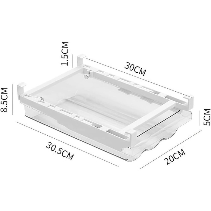 Тримач для яєць для холодильника, органайзер для шухляд з висувною штангою та ручкою, місце для 18 яєць