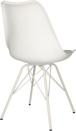 AC Design Їдальні стільці Emanuel, PU/Метал, 2 шт, Білий/Білий, 48,5 x 85,5 x 54 см
