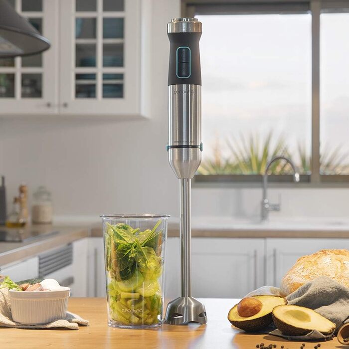 Блендер Cecotec Stabmixer Power TitanBlack 1500 XL Cream: 1500 Вт, CrossBlades, титанове покриття, XL насадка, захист від бризок