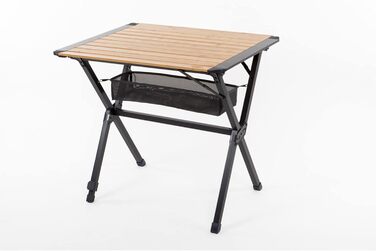 Кемпінговий стіл Бамбуковий прокатний стіл 80x60 см Алюмінієвий садовий стіл Розкладний стіл із сіткою
