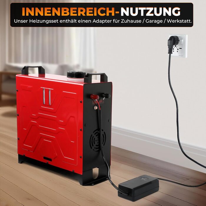 Дизельний обігрівач 8kW, 12V/24V з пультом керування та додатком, для авто, RV, човнів, вантажівок, з LCD-дисплеєм та шумопоглиначем