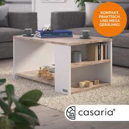 Столик журнальний Santa Cruz White/Oak 90x60x50см