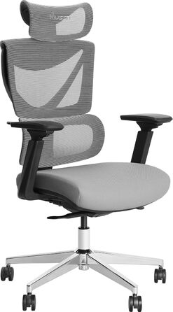 MUSSO V900 Structure Master: Ергономічне крісло для офісу та дому з регульованою спинкою, підтримкою попереку, 4D підлокітниками та підголівником, сітчаста спинка. Без підніжки.
