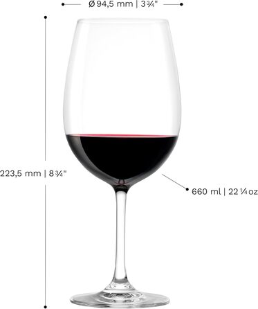 Набір келихів для білого вина Stölzle Lausitz Weinland 6 шт, 290 мл, кришталь, Німеччина - для легких вин та червоних вин, міцні, можна мити в посудомийній машині