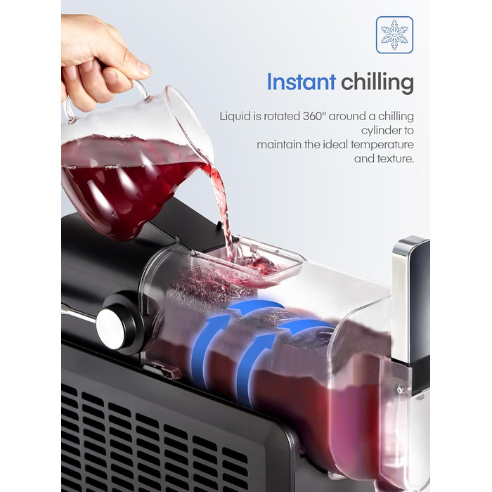 Машина для приготування сляш та коктейлів 2L, 5-в-1, Quickfreeze Technology, для дому
