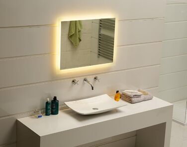 Дзеркало для ванної кімнати Dr. Fleischmann GS084N з LED-підсвічуванням (120x60 см, тепле біле світло)