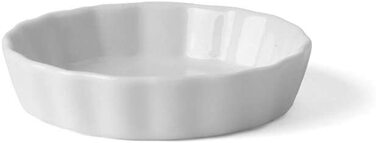 Кругла порцелянова форма для пирога з заварним кремом Holst, порцелянова біла форма для пирога з заварним кремом / Тортелет і Тарталетка (8 см)