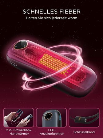 Електричні нагрівачі для рук Funme® 2 шт. 10000mAh Powerbank, USB, 60°C, для жінок, Outdoor, OT95 Waffengold