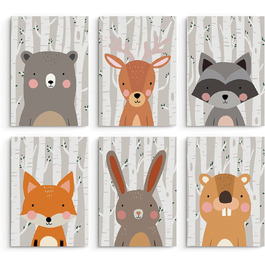 колір: дикі тварини у дикому лісі