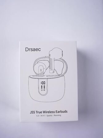 Навушники-вкладиші Drsaec Bluetooth 5.3, шумозаглушення ENC, 48 годин басів, водонепроникність IP7, USB-C