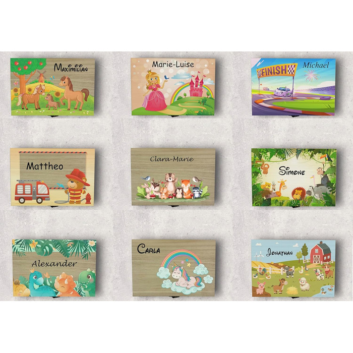 Набір дитячого посуду Kinderbesteck з гравіюванням 'Друзі лісу', 4 шт. з іменем, з нержавіючої сталі