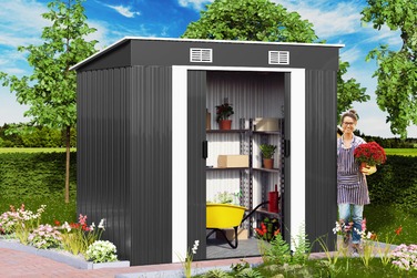 Садовий сарай Антрацит Метал 196x122x182см