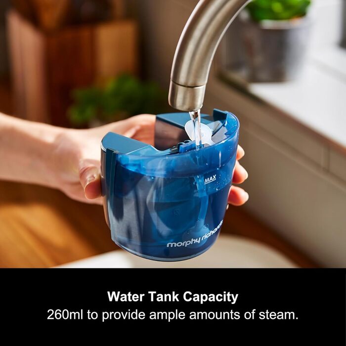 Відпарювач для одягу Morphy Richards 361000 Hand Held, нержавіюча сталь/пластик, 260 л, білий/блакитний