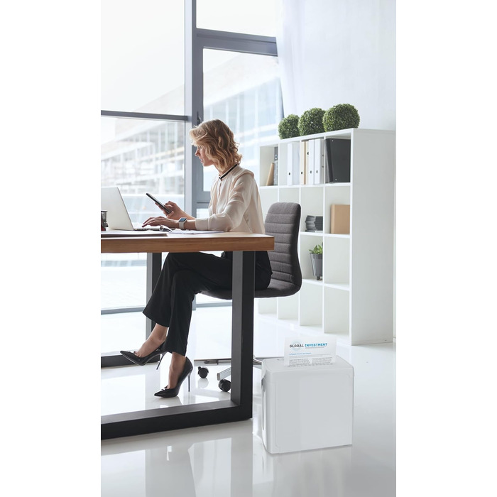 Шредер Aktenvernichter SuperSilent PS500-15A: тихий, 6 листів, A4, P-4, DSGVO