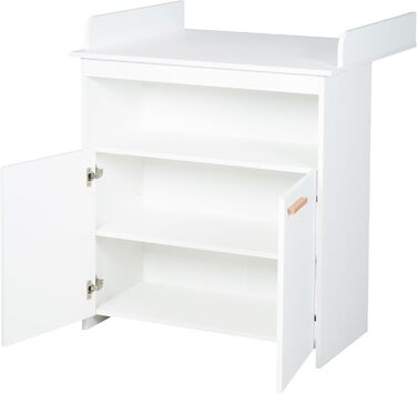 Комод-пеленальник Roba 'Антон' білий, з пеленальним столиком, 2 дверцята та 1 полиця, висота пеленального майданчика 90 см
