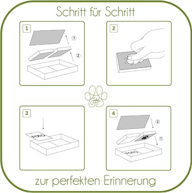 Набір відбитків лап Jadiela для собак або кішок, 3D рамка для фотографій, відбиток лапи собаки, подарунок для собак, зроблено в Німеччині