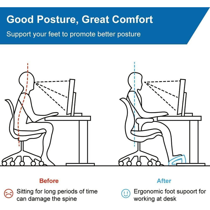 Підставка для ніг StrongTek під стіл, дерево, ергономічна, 3 положення, до 181 кг, для офісу